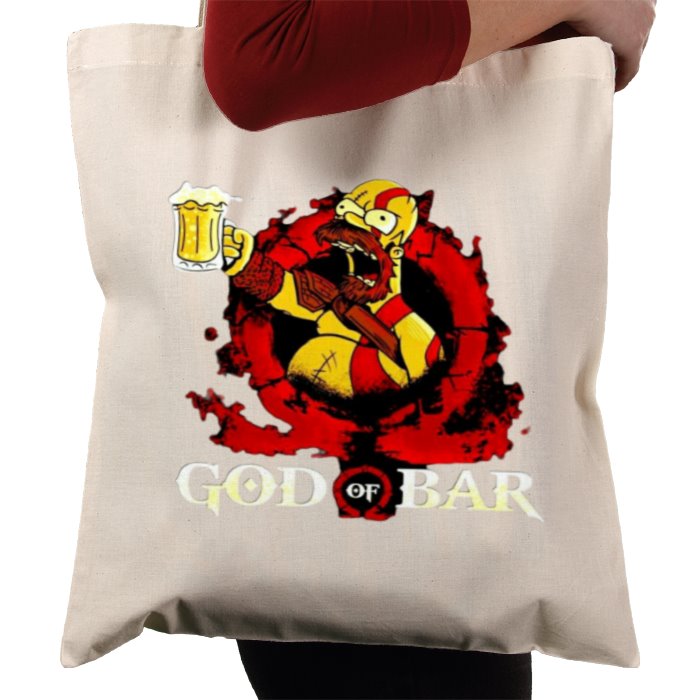 The Simpsons x God Of War - God Of Bar Tote Bag