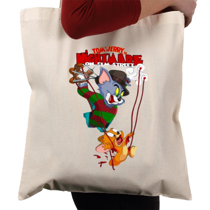 Tom & Jerry x A Nightmare On Elm Street - Freddy & Jerry Tote Bag