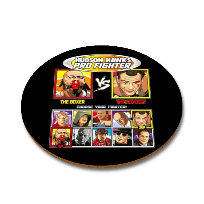 Bruce Willis - Pulp Fiction Vs Die Hard Round Coasters