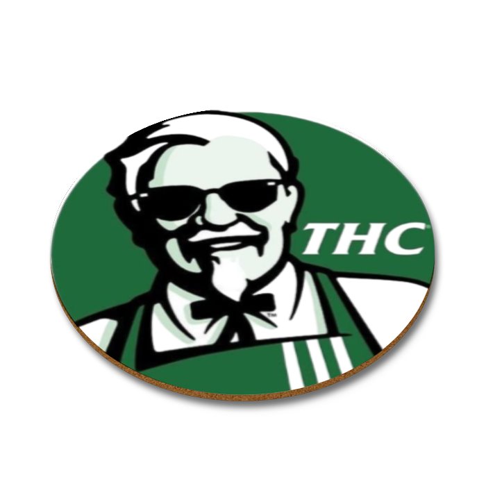 KFC x THC Round Coasters