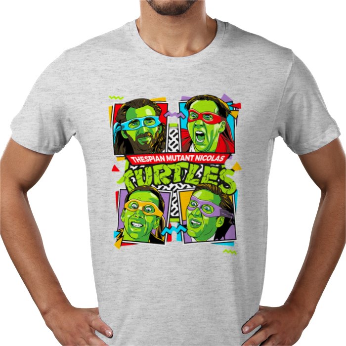 Nicolas Cage x Teenage Mutant Ninja Turtles — Thespian Mutant Nicholas Turtles T-Shirt