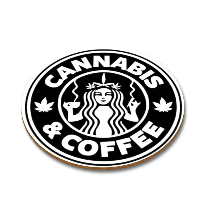 Cannabis & Coffee Round Coasters