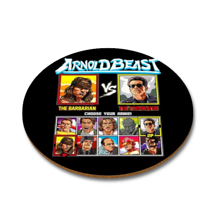 Arnold Schwarzenegger - Conan Vs Terminator Round Coasters