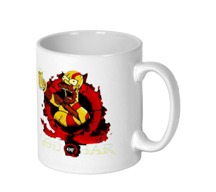 The Simpsons x God Of War - God Of Bar Mug