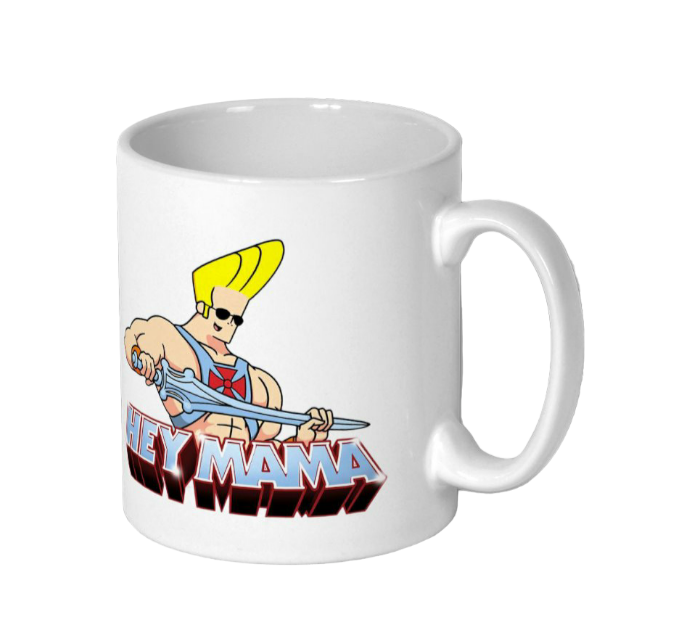 Johnny Bravo x He-Man - Hey Mama Mug