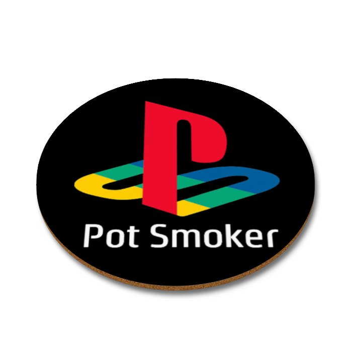 PlayStation x Cannabis - Pot Smoker Round Coasters