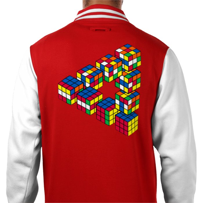 Rubik's Cube Theme Varsity Jacket