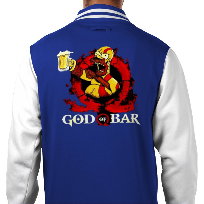 The Simpsons x God Of War - God Of Bar Varsity Jacket