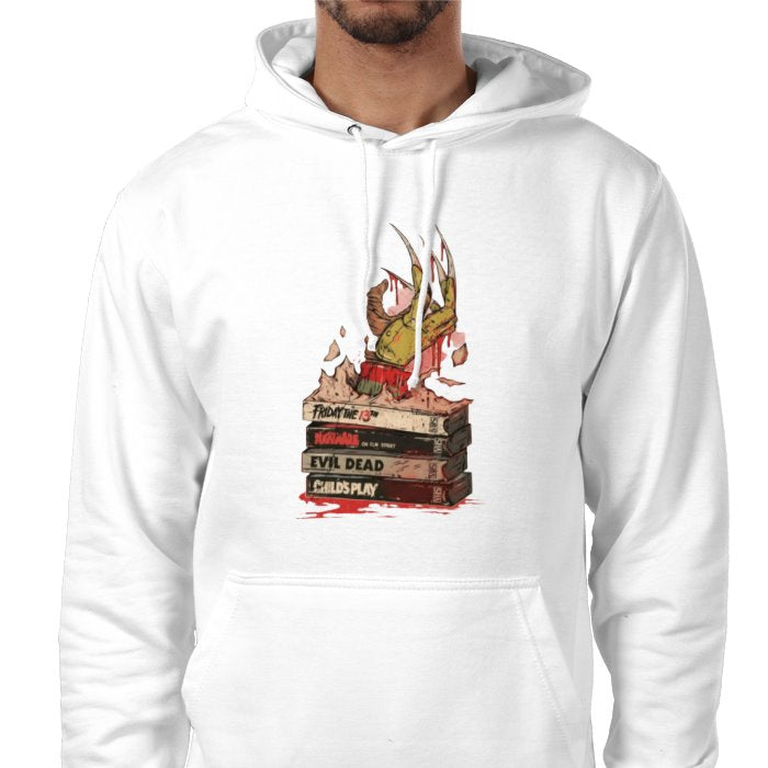 VHS Horror Tapes - Freddy Edition Pocket Hoodie