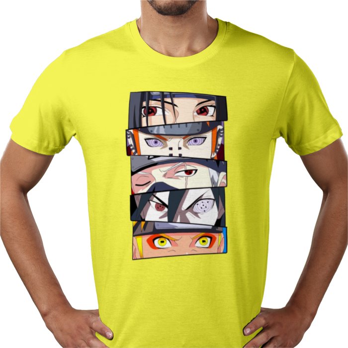 Naruto Eyes T-Shirt | Sharingan & Rinnegan Anime Tee