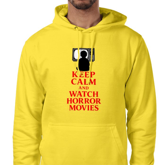 Keep Calm And Watch Horror Movies Pocket Hoodie