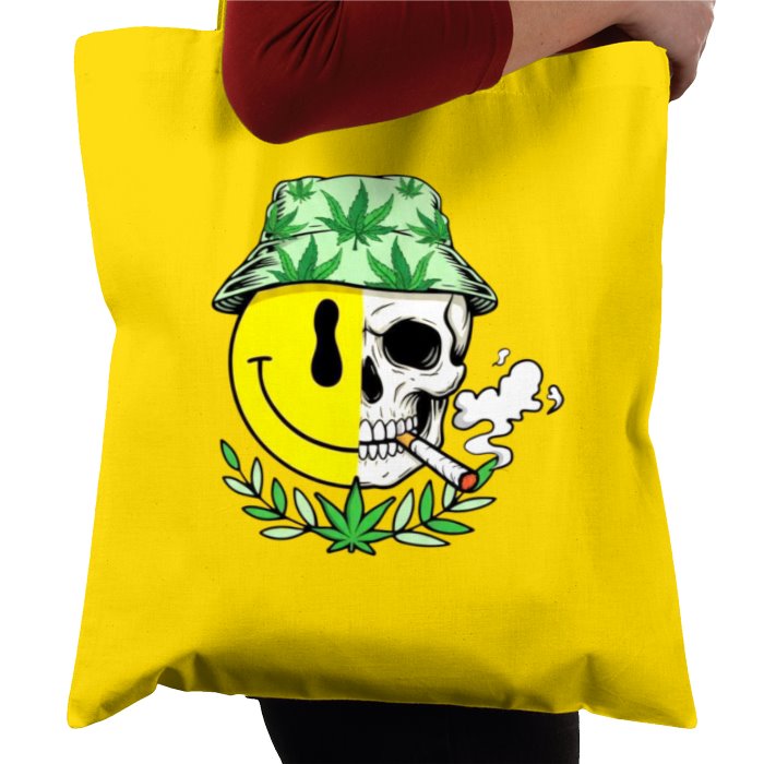 Emoji Skull Tote Bag