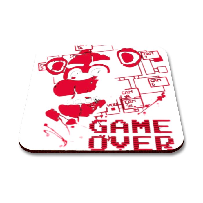 Five Nights at Freddy's Game Over Square Coasters