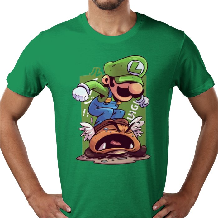 Super Mario Bros — Luigi Crushing Turts T-Shirt