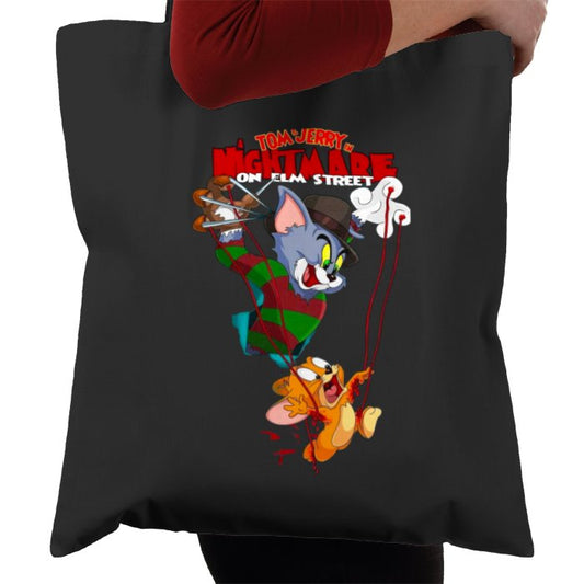 Tom & Jerry x A Nightmare On Elm Street – Freddy & Jerry Tote Bag