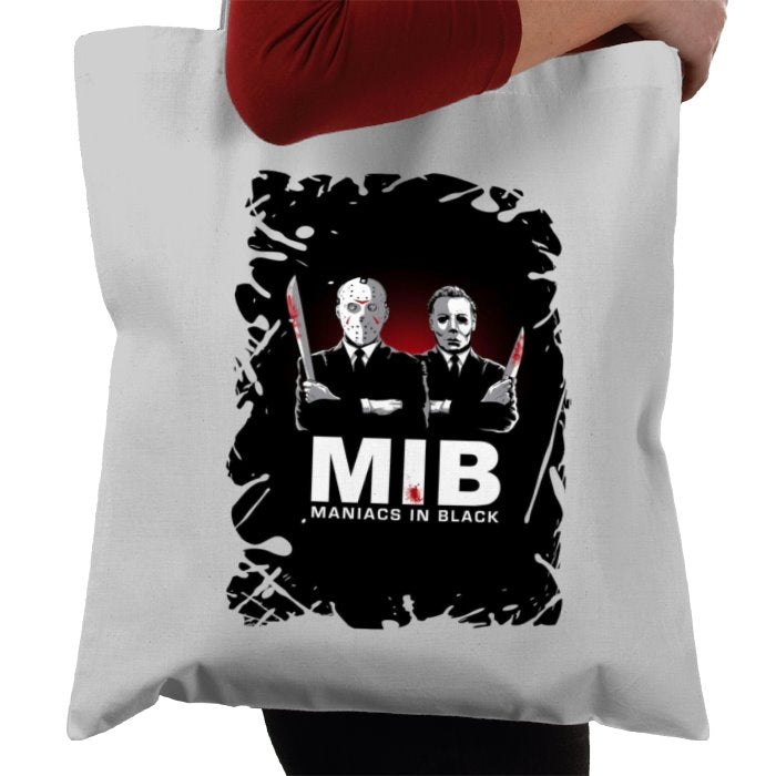 Men In Black & Friday 13th & Halloween - Maniacs In Black Tote Bag