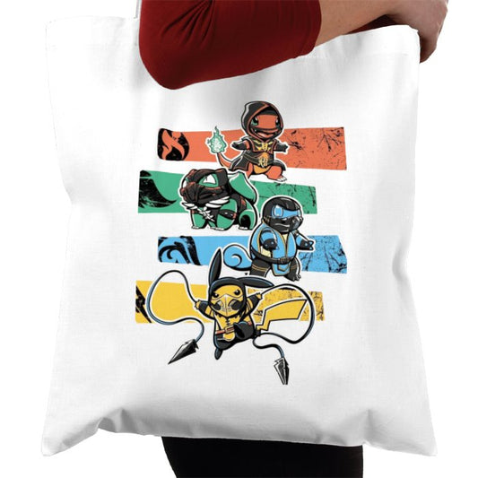 Pokémon & Mortal Kombat - Kombat Starters Tote Bag