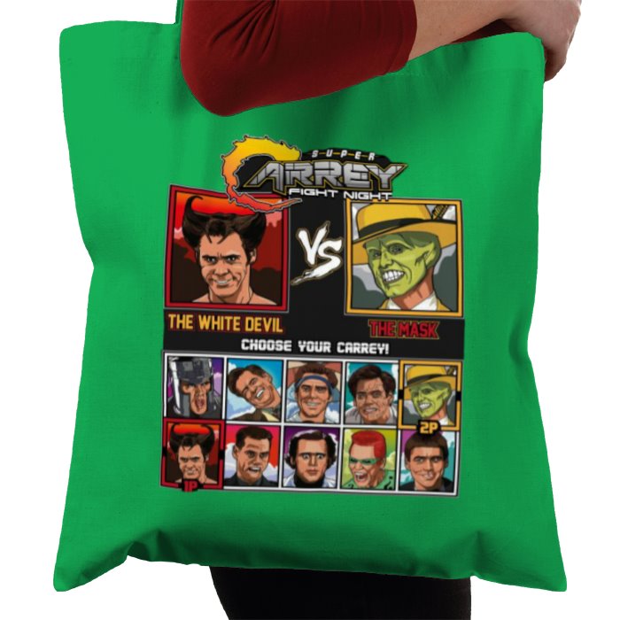 Jim Carrey & Fight Night & Street Fighter - Super Carrey Fight Night Tote Bag