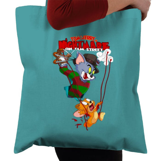Tom & Jerry x A Nightmare On Elm Street - Freddy & Jerry Tote Bag