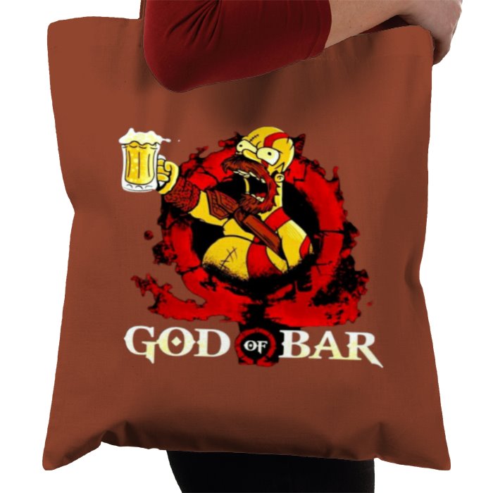 The Simpsons & God Of War - God Of Bar Tote Bag