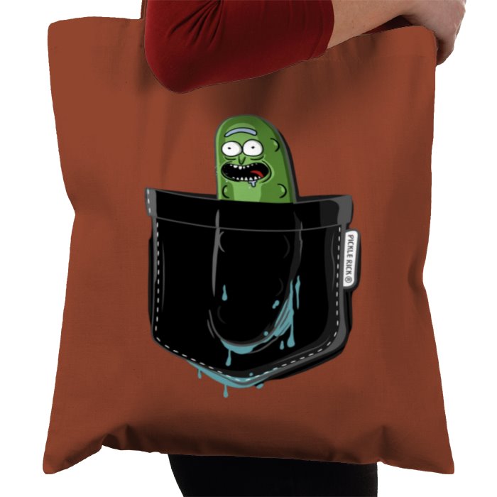 Rick & Morty - Pickle Rick Pocket Tote Bag