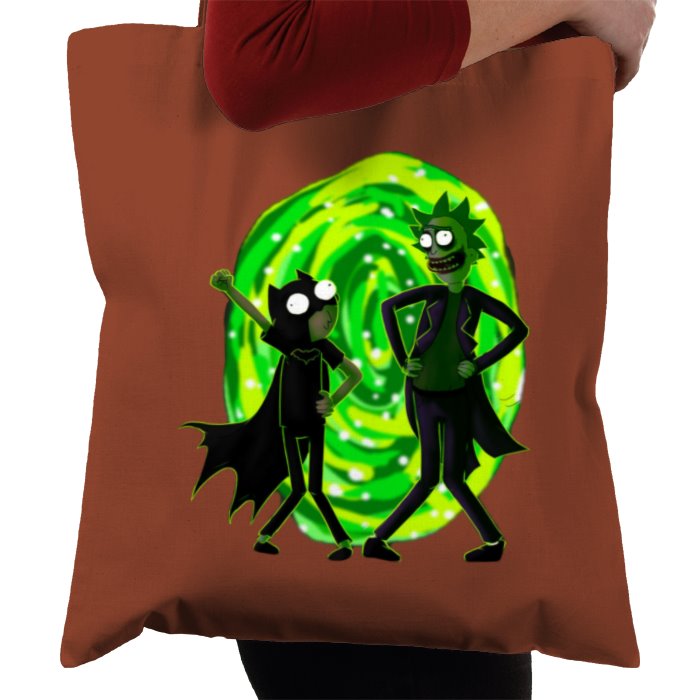 Rick & Morty & Batman - Portal Pose Tote Bag