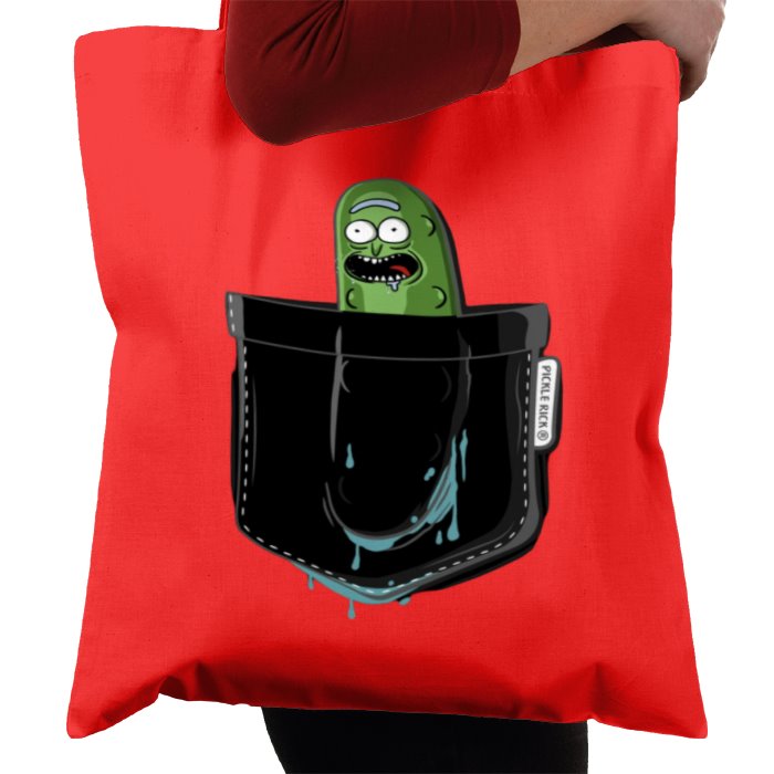 Rick & Morty - Pickle Rick Pocket Tote Bag