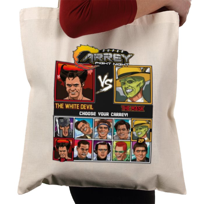 Jim Carrey & Fight Night & Street Fighter - Super Carrey Fight Night Tote Bag