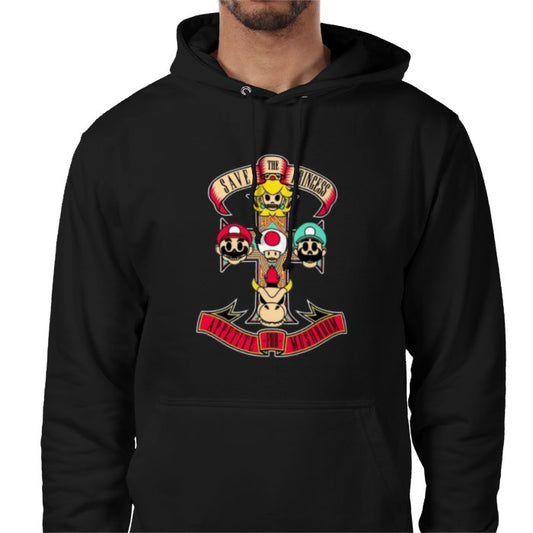 Super Mario Bro's & Guns And Roses - Appetite For Mushrooms Value Hoodie