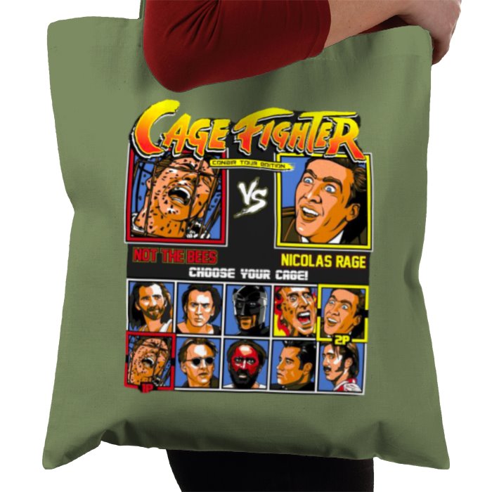 Nicholas Cage & Street Fighter - Cage Fighter Tote Bag