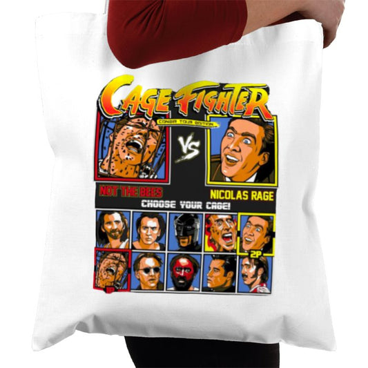 Nicholas Cage & Street Fighter - Cage Fighter Tote Bag