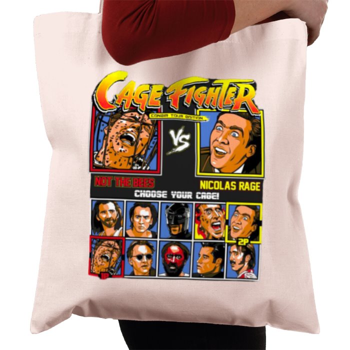 Nicholas Cage & Street Fighter - Cage Fighter Tote Bag