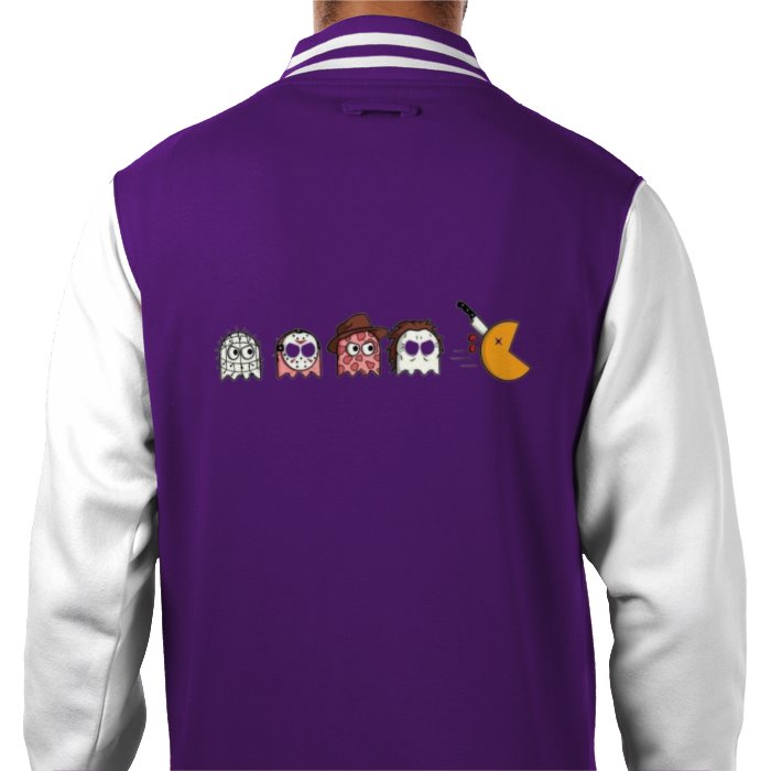 Pacman & Horror Movies - Horror Mashup Varsity Jacket