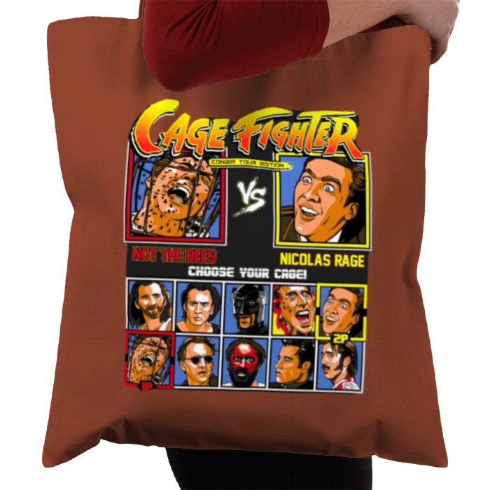 Nicholas Cage & Street Fighter - Cage Fighter Tote Bag