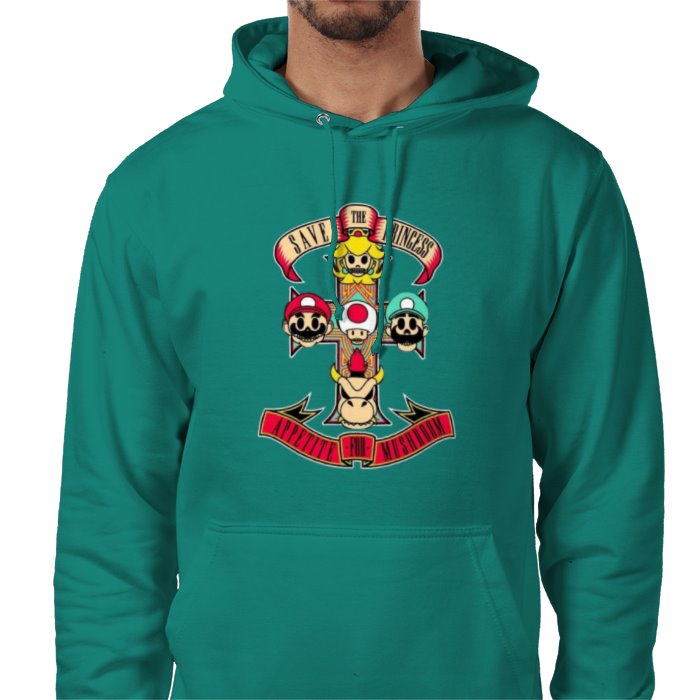 Super Mario Bro's & Guns And Roses - Appetite For Mushrooms Value Hoodie