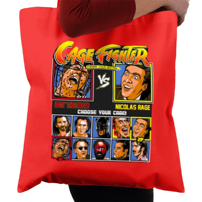 Nicholas Cage & Street Fighter - Cage Fighter Tote Bag