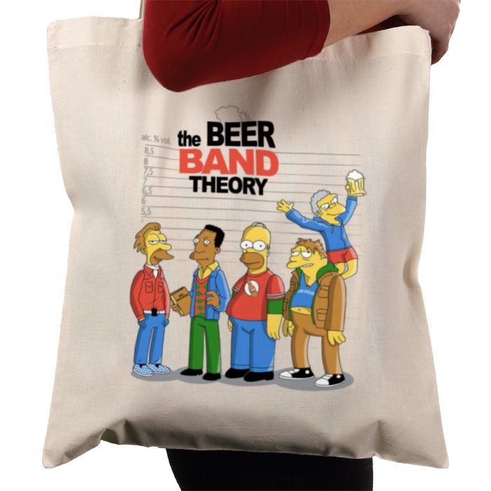 The Simpsons & The Big Bang Theory - Beer Band Theory Tote Bag