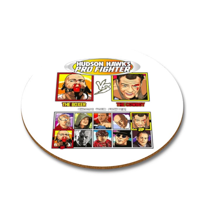 Bruce Willis - Pulp Fiction Vs Die Hard Round Coasters