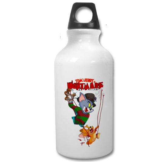 Tom & Jerry & A Nightmare On Elm Street - Freddy & Jerry Water Bottle