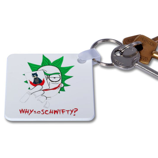Rick & Morty x Batman - Why So Schwifty Keyring