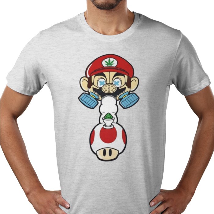Super Mario's Bong T-Shirt | Funny Gaming 420 Parody Tee