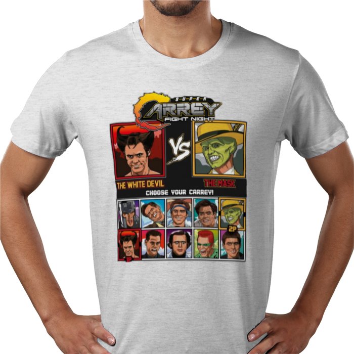 Jim Carrey & Fight Night & Street Fighter - Super Carrey Fight Night T-shirt