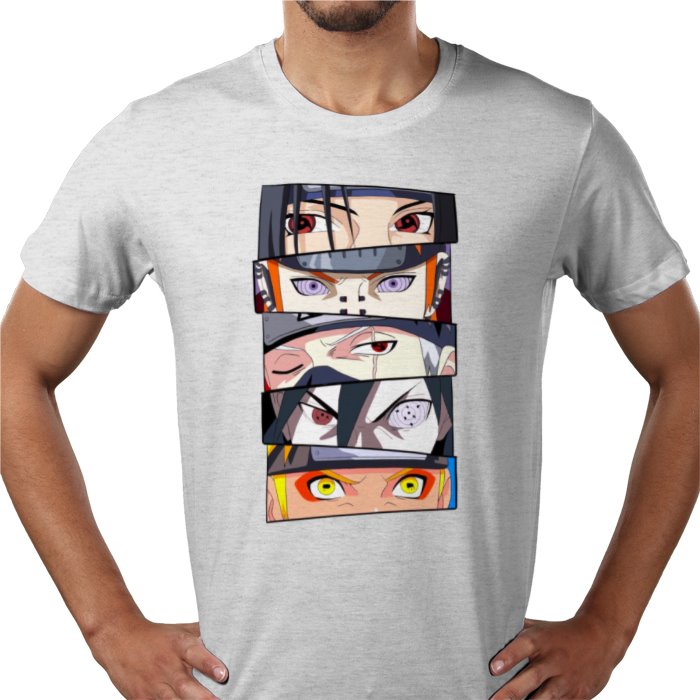 Naruto Eyes T-Shirt | Sharingan & Rinnegan Anime Tee