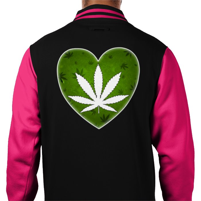 Cannabis Heart Varsity Jacket
