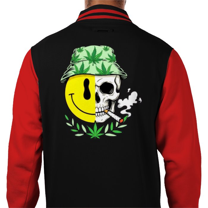 Emoji Skull Varsity Jacket