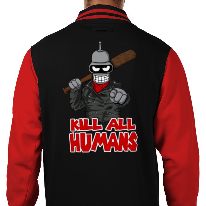 Futurama x The Walking Dead - Kill All Humans Varsity Jacket