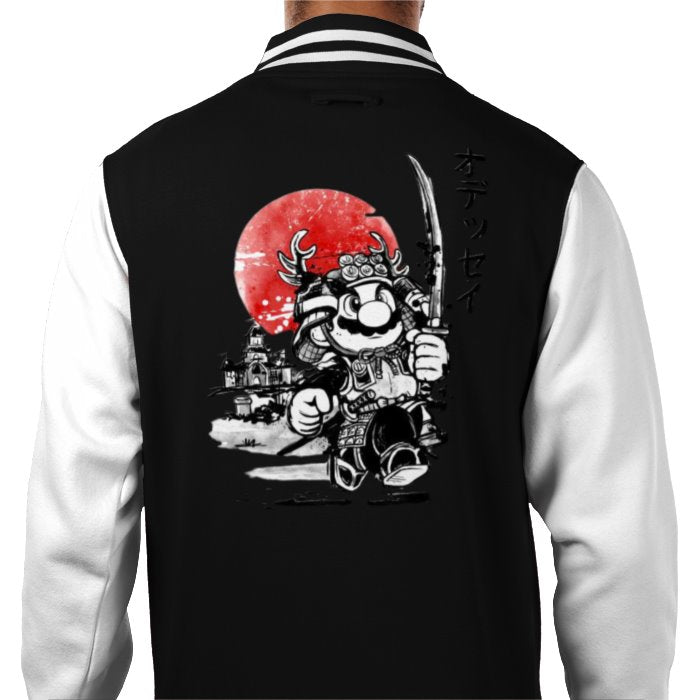 Super Mario Bro's - Samurai Mario Theme Varsity Jacket