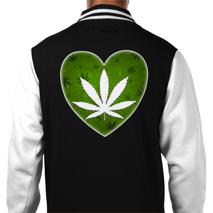 Cannabis Heart Varsity Jacket