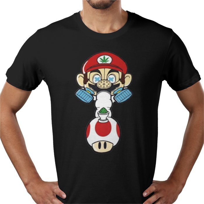 Super Mario's Bong T-Shirt | Funny Gaming 420 Parody Tee