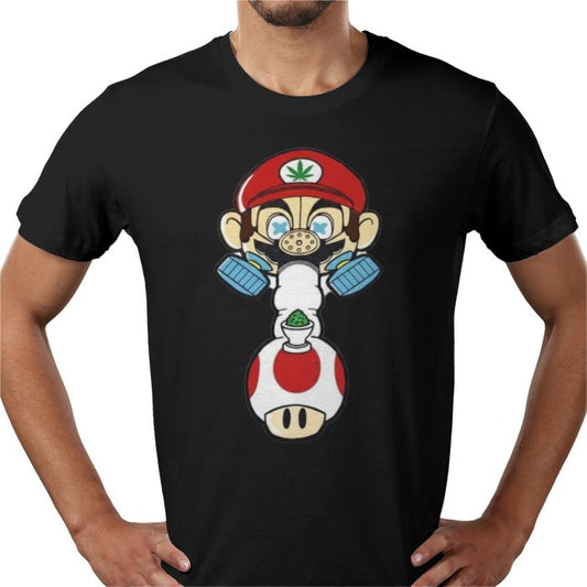Super Mario's Bong T-Shirt | Funny Gaming 420 Parody Tee